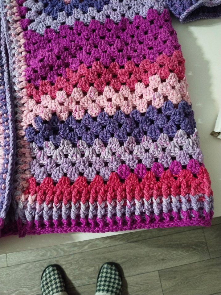 Renkli Bohem Örgü Kadın Hırka - Görsel 4