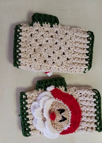 Renkli Örgü Kadın Eldivenleri - Görsel 3