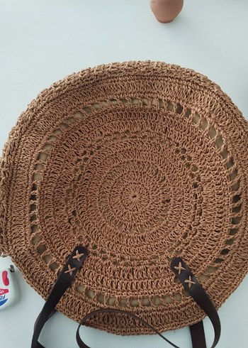 Örgü Kahverengi Bohem Kadın Çanta - Görsel 5