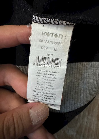 Koton Renk Bloklu Erkek Sweatshirt, Bisiklet Yaka, dar Kesim