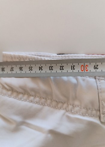 Beyaz Mini Kemerli Erkek Deniz Şortu - Görsel 7