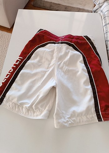 Beyaz Mini Kemerli Erkek Deniz Şortu - Görsel 3