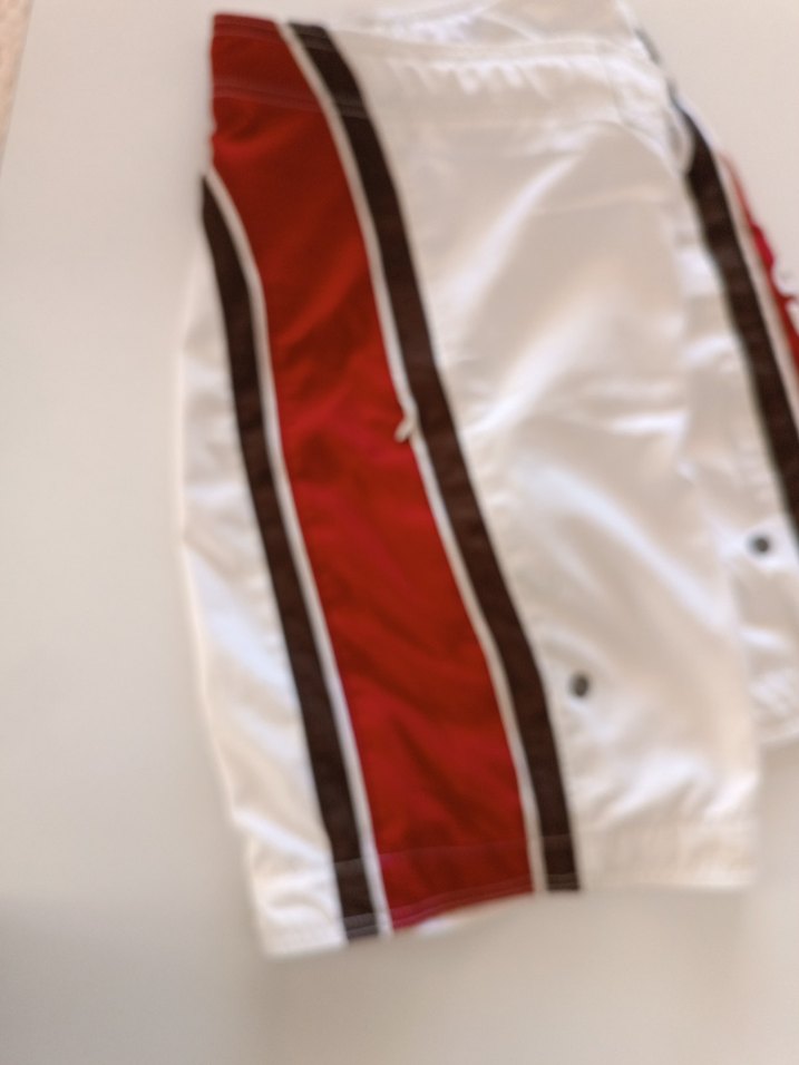 Beyaz Mini Kemerli Erkek Deniz Şortu - Görsel 2