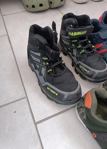 Çocuk Çok Renkli Kamuflaj Bot Velcro