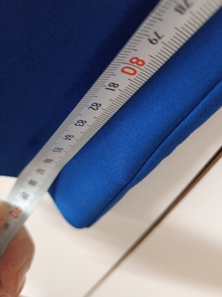 Kadın Mavi Kumaş Kemerli Pantolon - Görsel 5