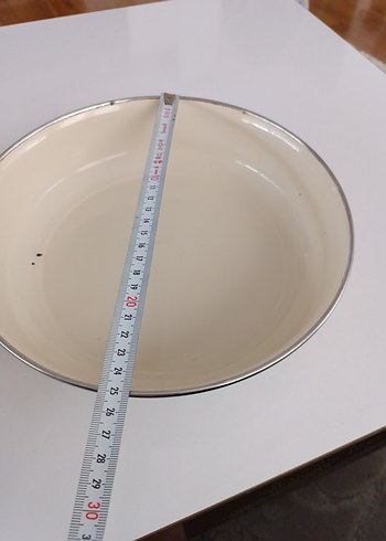 Turuncu Çiçek Desenli emaye Kase - Görsel 5