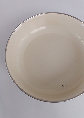 Turuncu Çiçek Desenli emaye Kase - Görsel 2