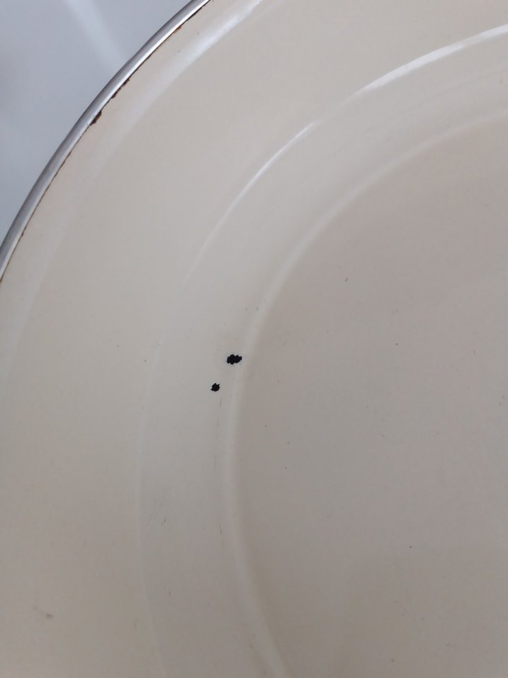 Turuncu Çiçek Desenli emaye Kase - Görsel 3