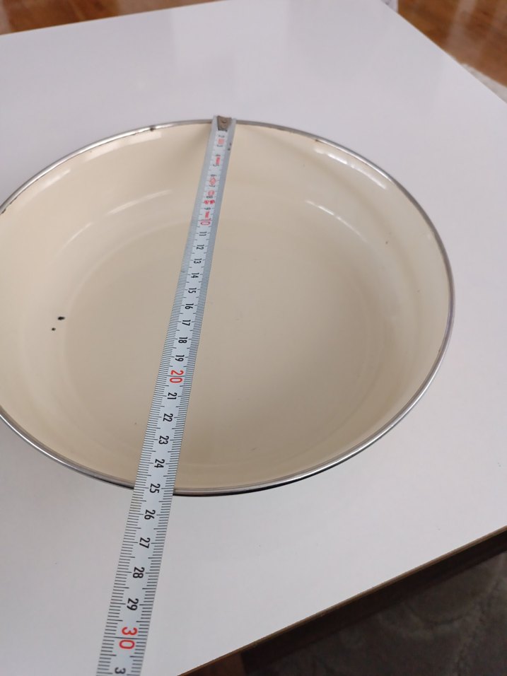 Turuncu Çiçek Desenli emaye Kase - Görsel 5