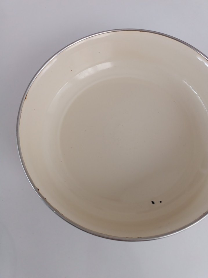 Turuncu Çiçek Desenli emaye Kase - Görsel 2