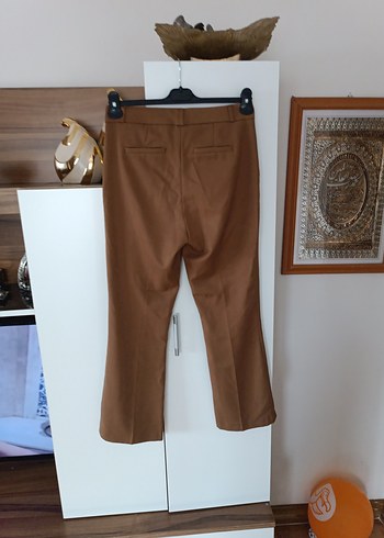 Kahverengi  Kemerli Kadın Pantolon - Görsel 3