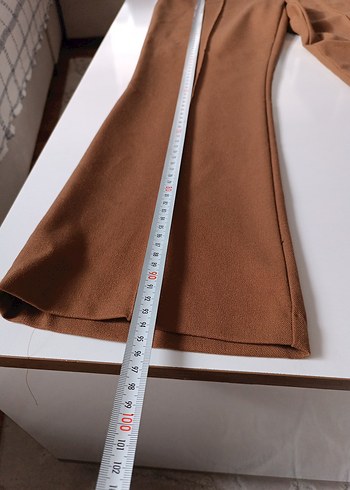 Kahverengi  Kemerli Kadın Pantolon - Görsel 6