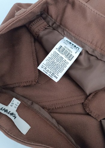 Kahverengi  Kemerli Kadın Pantolon - Görsel 5