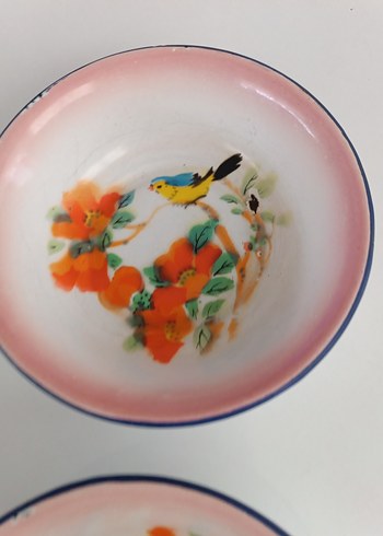 Çiçek Desenli Renkli Seramik Kaseler - Görsel 4