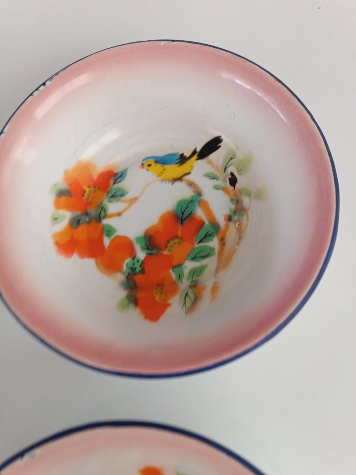 Çiçek Desenli Renkli Seramik Kaseler - Görsel 4