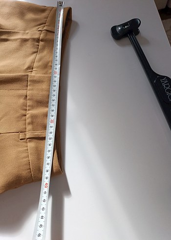 Bej Midi Kadın Kumaş Pantolon - Görsel 5