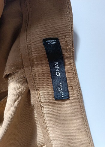 Bej Midi Kadın Kumaş Pantolon - Görsel 4