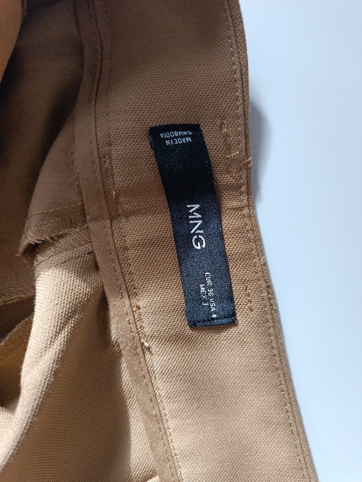 Bej Midi Kadın Kumaş Pantolon - Görsel 4