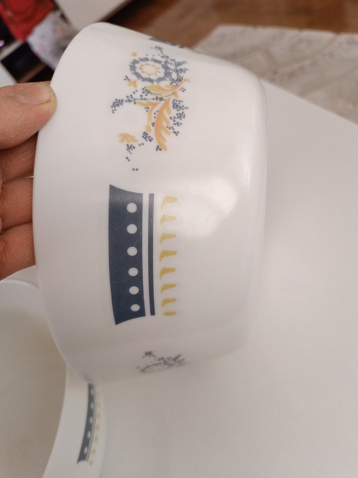 Beyaz Pastel Desenli Kapaklı Saklama Kabı - Görsel 5