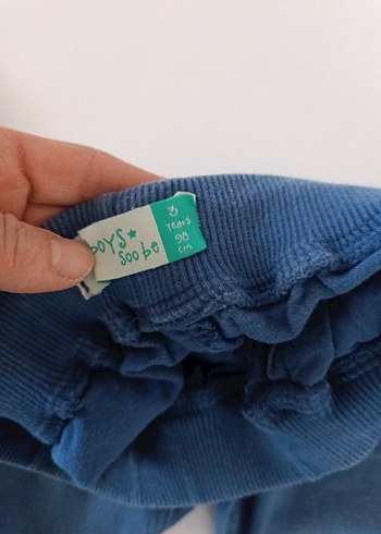 Erkek Çocuk Koyu Mavi Bol Kesim Denim Pantolon - Görsel 7