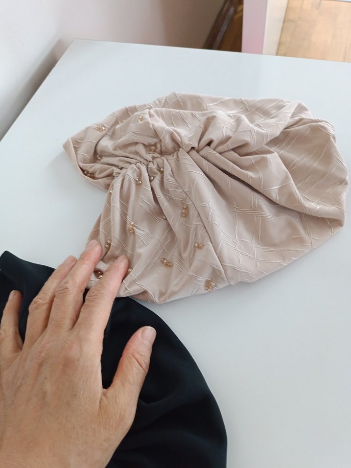 Bohem Tarzı Kadın Basic Şal Bej ve Siyah - Görsel 5