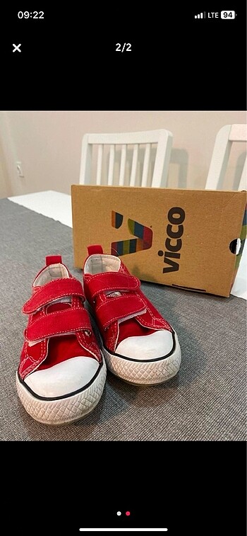 Vicco kırmızı düz ayakkabı