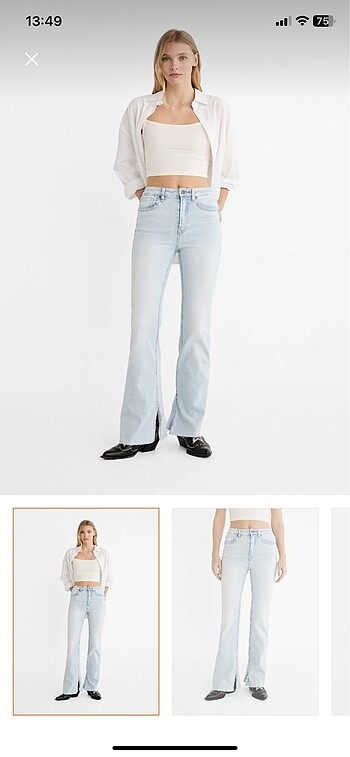 Stradivarius ispanyol paça jean