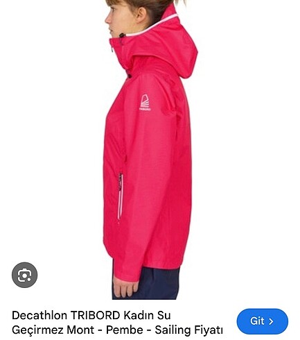 xl Beden pembe Renk Trıbord kadın su geçirmez mont