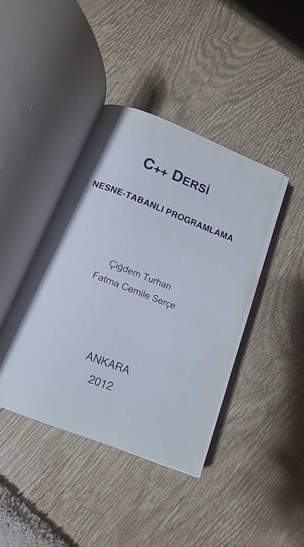C++ Nesne Tabanlı Programlama Kitabı - Görsel 2