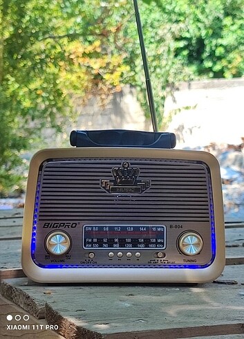 AHŞAP GÖRÜNÜMLÜ NOSTALJİK RADYO BLUETOOTH 