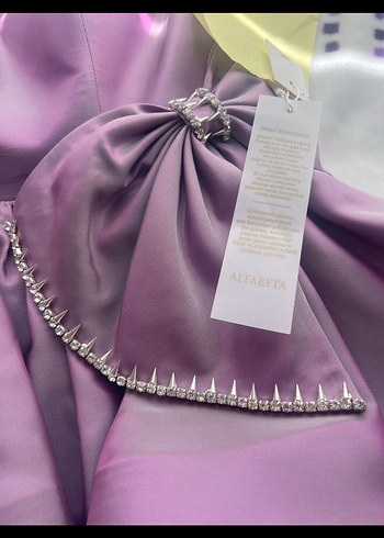 Alfabeta abiye mor elbise - Görsel 6