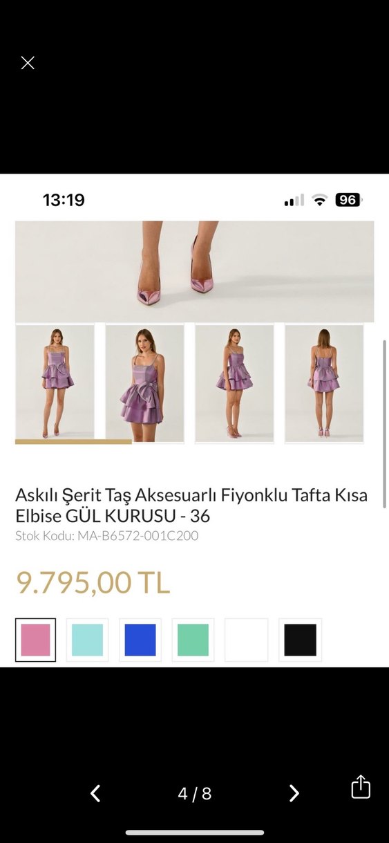 Alfabeta abiye mor elbise - Görsel 4