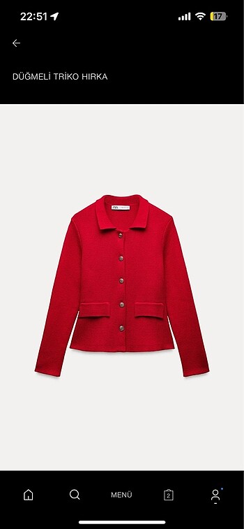 Zara Zara Kırmızı Triko Hırka