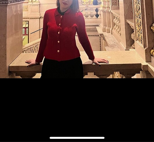 s Beden Zara Kırmızı Triko Hırka