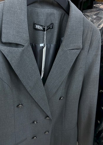 Trendyol & Milla Düğmeli Gri Kadın Blazer Ceket
