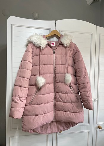 Koton Pembe Kadın Midi Kışlık Mont