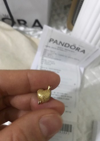 Altın Renkli Pandora Kalp Figürlü Charm - Görsel 18