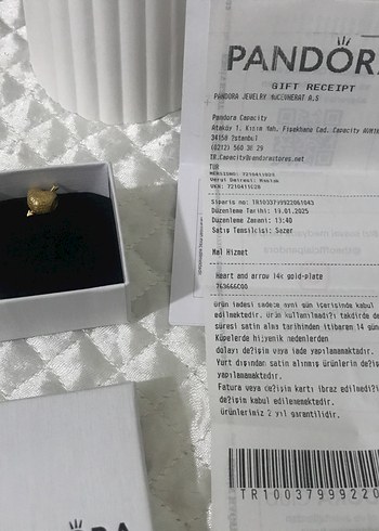 Altın Renkli Pandora Kalp Figürlü Charm - Görsel 9