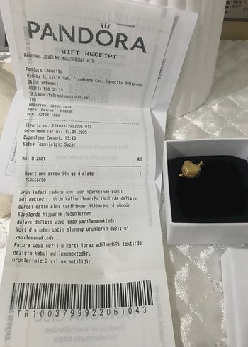 Altın Renkli Pandora Kalp Figürlü Charm - Görsel 12