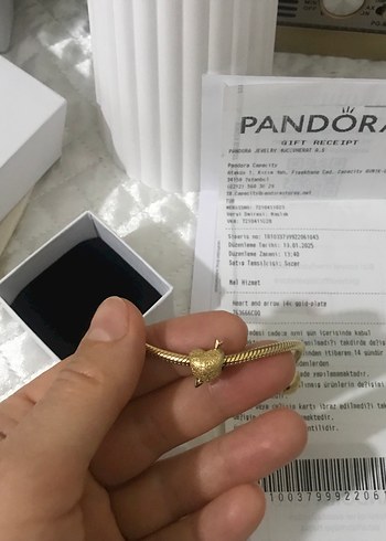 Altın Renkli Pandora Kalp Figürlü Charm - Görsel 6