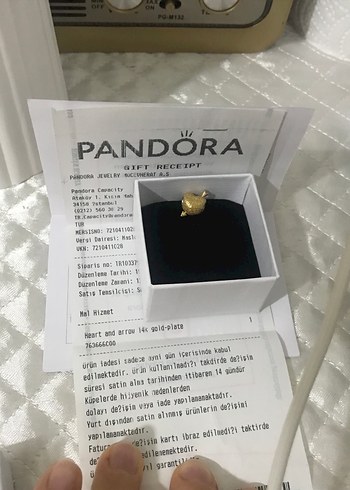 Altın Renkli Pandora Kalp Figürlü Charm - Görsel 7