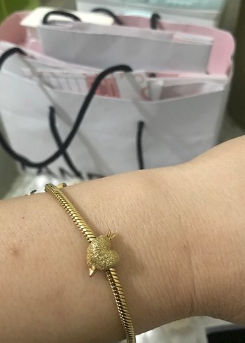 Altın Renkli Pandora Kalp Figürlü Charm - Görsel 3