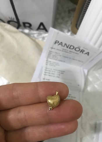 Altın Renkli Pandora Kalp Figürlü Charm - Görsel 17