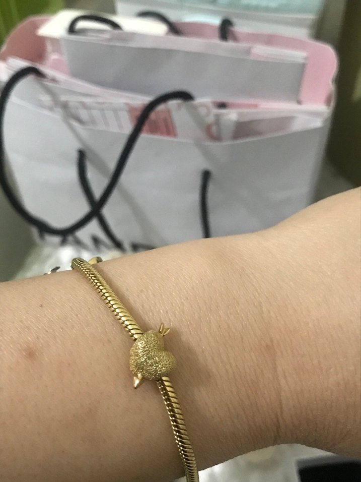 Altın Renkli Pandora Kalp Figürlü Charm - Görsel 3