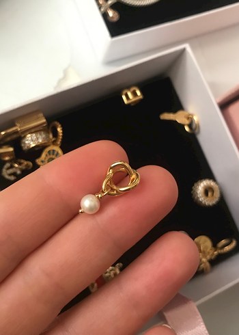 Boncuklu Altın Renkli Bohem Charm - Görsel 2