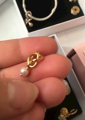 Boncuklu Altın Renkli Bohem Charm - Görsel 11