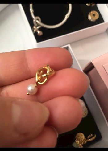 Boncuklu Altın Renkli Bohem Charm - Görsel 18