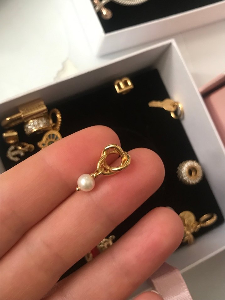 Boncuklu Altın Renkli Bohem Charm - Görsel 2