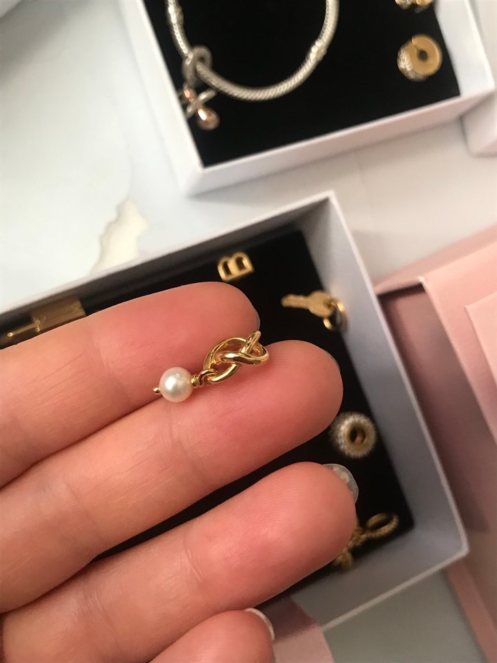 Boncuklu Altın Renkli Bohem Charm - Görsel 5