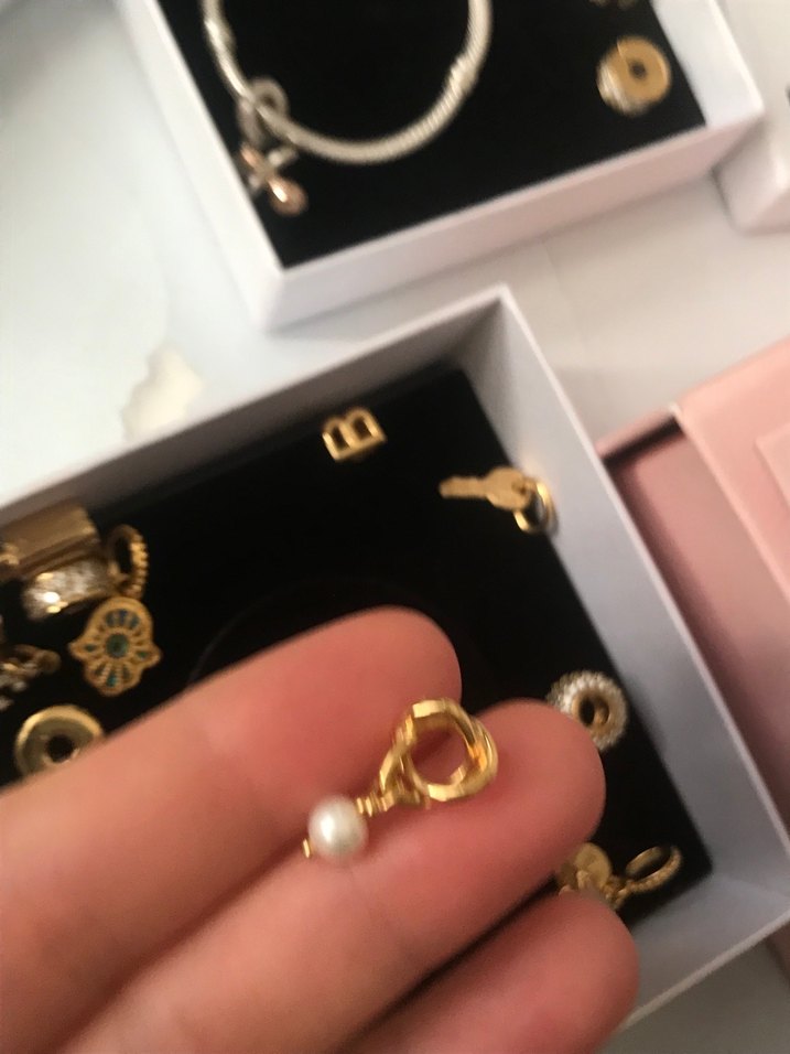 Boncuklu Altın Renkli Bohem Charm - Görsel 3